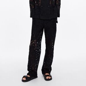 Zara Black Lace Trousers